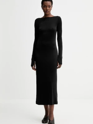 Filippa K sukienka kolor czarny maxi dopasowana 31740