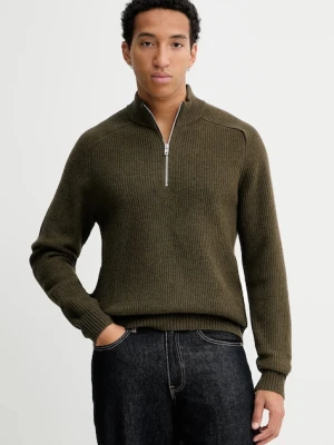 Filippa K sweter wełniany męski kolor zielony 31692