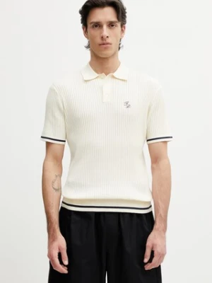 Filling Pieces Fine Knit polo bawełniane męskie