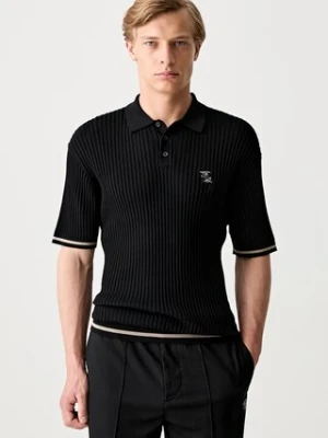 Filling Pieces Fine Knit Polo polo bawełniane męskie
