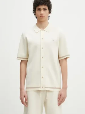 Filling Pieces koszula Classic męska kolor beżowy relaxed z kołnierzykiem klasycznym 91222209936