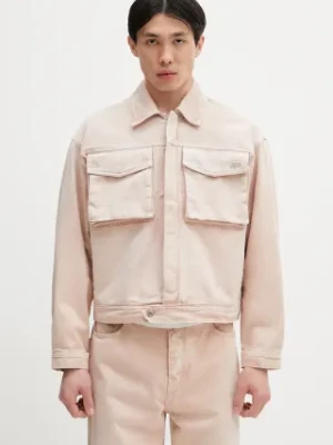Filling Pieces kurtka jeansowa Denim kolor różowy przejściowa oversize 78620769974