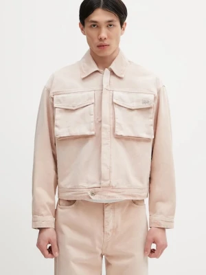 Filling Pieces kurtka jeansowa Denim kolor różowy przejściowa oversize 78620769974