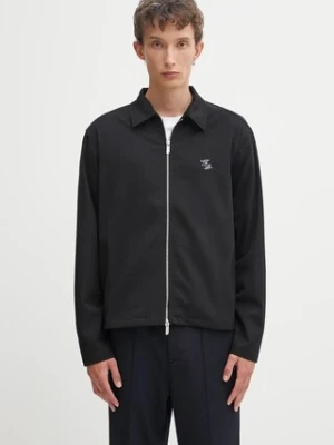 Filling Pieces kurtka z wełną Coach Twill Wool kolor czarny przejściowa 422560500247