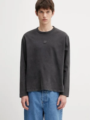 Filling Pieces longsleeve bawełniany Boxy Embroidered czarny