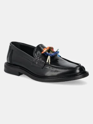 Filling Pieces mokasyny skórzane Loafer Bouquet kolor czarny 44278131861
