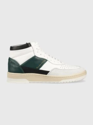 Filling Pieces sneakersy skórzane Mid Ace Spin kolor zielony 55333491926 55333491926-Green