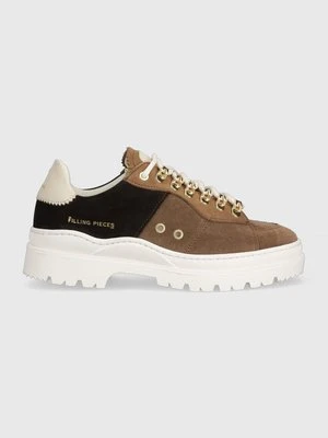 Filling Pieces sneakersy zamszowe Court Serrated Topaz kolor brązowy 71633831933