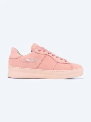 Filling Pieces sneakersy zamszowe Low Plain Court kolor różowy 42227271888-PINK