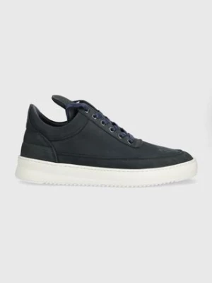 Filling Pieces sneakersy zamszowe Low Top Ripple Nubuck 25122842001 kolor granatowy