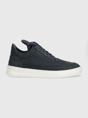 Filling Pieces sneakersy zamszowe Low Top Ripple Nubuck 25122842001 kolor granatowy