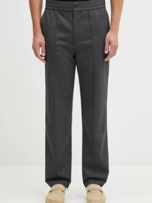 Filling Pieces spodnie z wełną Coach Twill Wool męskie kolor szary proste 422550500247