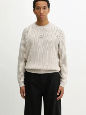 Filling Pieces sweter z dodatkiem wełny Knit Sweater Raglan męski kolor beżowy ciepły 422575500261