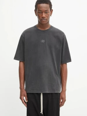 Filling Pieces t-shirt bawełniany Boxy Embroidered męski kolor szary z aplikacją 412520501142