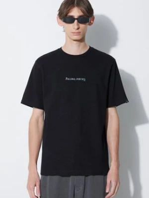 Filling Pieces t-shirt bawełniany Carabiner kolor czarny z nadrukiem 74417051861