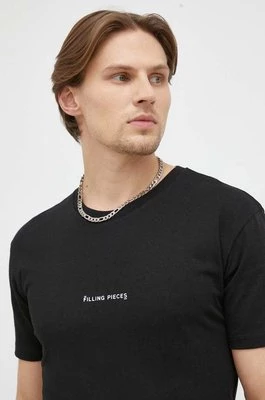 Filling Pieces t-shirt bawełniany Core Slim Fit kolor czarny z nadrukiem 6813681861