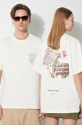 Filling Pieces t-shirt bawełniany Ice Vendor kolor beżowy z nadrukiem 74434019936