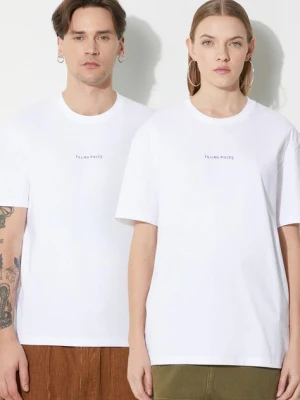 Filling Pieces t-shirt bawełniany Slim kolor biały z nadrukiem 74434001901