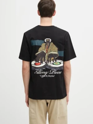 Filling Pieces t-shirt bawełniany T-shirt DJ męski kolor czarny z nadrukiem 422520500241