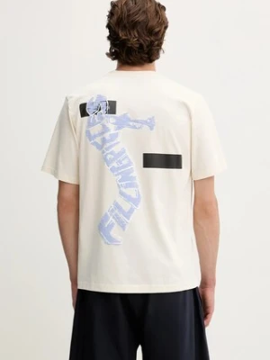 Filling Pieces t-shirt bawełniany Trumpeteer męski kolor beżowy z nadrukiem 422520500237