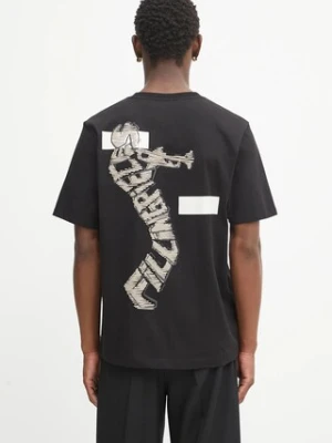 Filling Pieces t-shirt bawełniany Trumpeteer męski kolor czarny z nadrukiem 422520500237