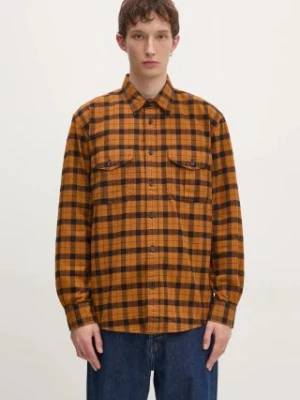 Filson koszula bawełniana Alaskan Guide Shirt męska kolor brązowy regular z kołnierzykiem klasycznym FMCAM0005