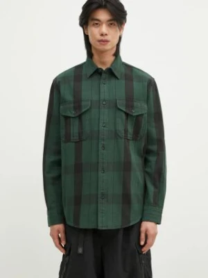 Filson koszula bawełniana Vintage Alaskan Guide Shirt męska kolor zielony relaxed z kołnierzykiem klasycznym FMCAM0013