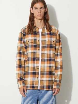 Filson koszula bawełniana Vintage Flannel Work Shirt męska kolor brązowy regular z kołnierzykiem klasycznym FMCAM0016