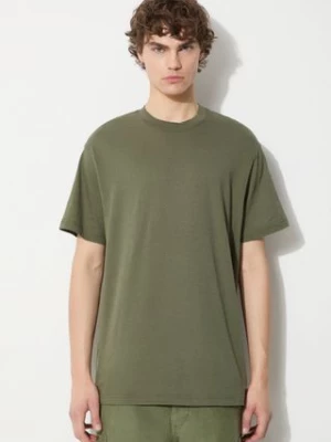 Filson t-shirt bawełniany Ranger Solid męski kolor zielony gładki FMTEE0001