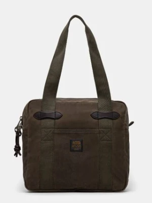 Filson torba Tin Cloth Tote Bag With Zipper kolor zielony FMBAG0053