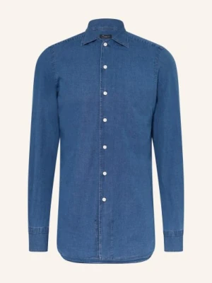Finamore 1925 Koszula Napoli Nico O Kroju Regular Fit W Stylu Jeansowym blau
