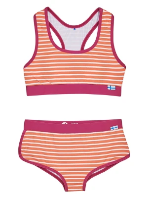 finkid Bikini "Luoto" w kolorze pomarańczowo-bordowym rozmiar: 80/90