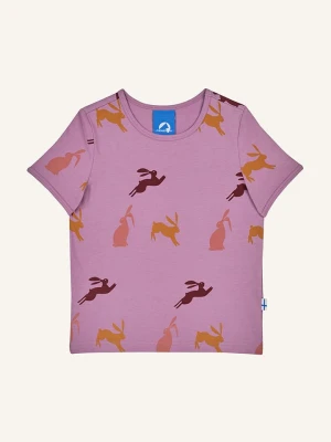 finkid Koszulka "Ilta" w kolorze fiołkowym ze wzorem rozmiar: 110/120