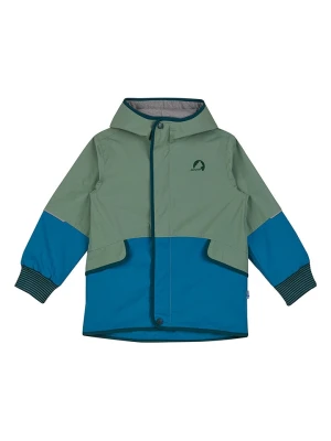 finkid Kurtka przeciwdeszczowa "Moska" w kolorze niebiesko-zielonym rozmiar: 80/90