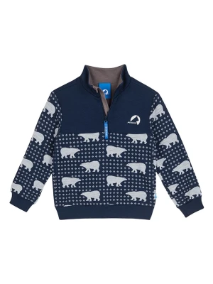 finkid Sweter "Masi Nordik" w kolorze niebiesko-białym rozmiar: 130 / 140