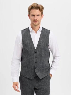 Finshley & Harding kamizelka z modułowym krojem Mężczyźni Modern Fit szary
