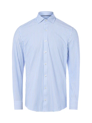 Finshley & Harding koszula biznesowa Mężczyźni Super Slim Fit Bawełna niebieski | biały