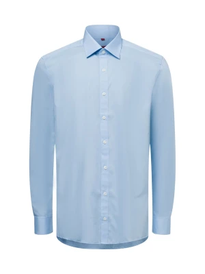 Finshley & Harding Koszula łatwa w prasowaniu Mężczyźni Slim Fit Bawełna niebieski