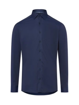 Finshley & Harding Koszula męska - Easy Care Mężczyźni Modern Fit Bawełna niebieski jednolity,