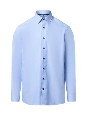 Finshley & Harding Koszula męska - Easy Care Mężczyźni Modern Fit Bawełna niebieski marmurkowy,