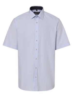 Finshley & Harding Koszula męska - Łatwe prasowanie Mężczyźni Modern Fit Bawełna niebieski|biały w paski,