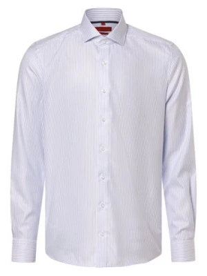 Finshley & Harding Koszula męska - Łatwe prasowanie Mężczyźni Slim Fit Bawełna biały|niebieski w paski,
