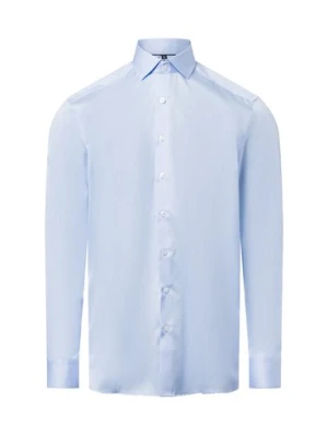 Finshley & Harding Koszula męska Mężczyźni Modern Fit Bawełna niebieski jednolity,