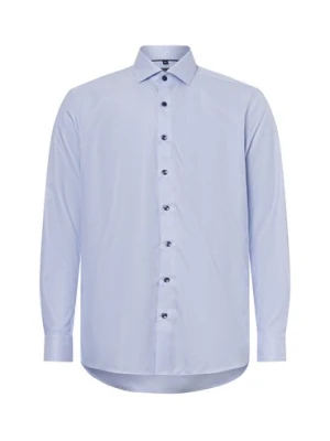Finshley & Harding Koszula męska Mężczyźni Modern Fit Bawełna niebieski jednolity,