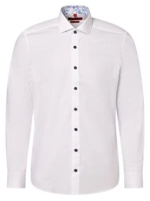 Finshley & Harding Koszula męska Mężczyźni Slim Fit Bawełna biały jednolity,