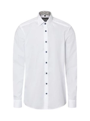 Finshley & Harding Koszula męska Mężczyźni Slim Fit Bawełna biały jednolity,