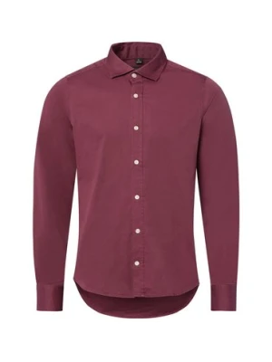 Finshley & Harding Koszula męska Mężczyźni Slim Fit Bawełna czerwony jednolity,