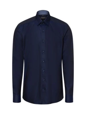 Finshley & Harding Koszula męska Mężczyźni Slim Fit Bawełna niebieski jednolity,