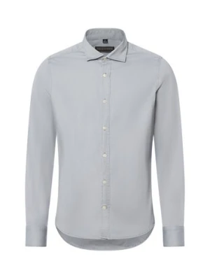 Finshley & Harding Koszula męska Mężczyźni Slim Fit Bawełna szary jednolity,