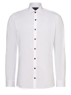 Finshley & Harding Koszula męska Mężczyźni Super Slim Fit Bawełna biały jednolity,